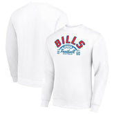Buffalo Bills Starter Half Ball Team Graphic Tri-Blend Fleece Pullover Sweatshirt White - NFL
