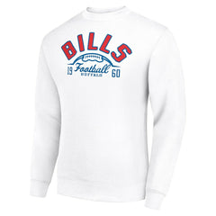 Buffalo Bills Starter Half Ball Team Graphic Tri-Blend Fleece Pullover Sweatshirt White - NFL