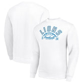 Detroit Lions Starter Half Ball Team Graphic Tri-Blend Fleece Pullover Sweatshirt White - NFL