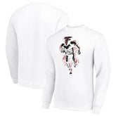 Atlanta Falcons Starter Logoface Team Graphic Tri-Blend Fleece Pullover Sweatshirt White - NFL