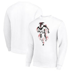 Atlanta Falcons Starter Logoface Team Graphic Tri-Blend Fleece Pullover Sweatshirt White - NFL