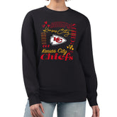 Kansas City Chiefs G-III 4Her by Carl Banks Women's Collage Graphic Fleece Pullover Sweatshirt Black - NFL
