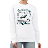 Philadelphia Eagles G-III 4Her by Carl Banks Women's Collage Graphic Fleece Pullover Sweatshirt White - NFL