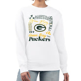 Green Bay Packers G-III 4Her by Carl Banks Women's Collage Graphic Fleece Pullover Sweatshirt White - NFL