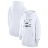 Philadelphia Eagles G-III 4Her by Carl Banks Women's Collage Graphic Fleece Pullover Hoodie White - NFL