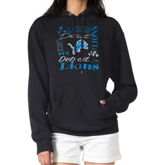 Detroit Lions G-III 4Her by Carl Banks Women's Collage Graphic Fleece Pullover Hoodie Black - NFL