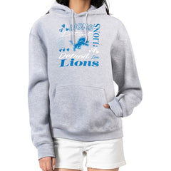 Detroit Lions G-III 4Her by Carl Banks Women's Collage Graphic Fleece Pullover Hoodie Heather Gray - NFL