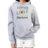 Green Bay Packers G-III 4Her by Carl Banks Women's Collage Graphic Fleece Pullover Hoodie Heather Gray - NFL