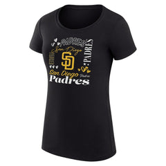San Diego Padres G-III 4Her by Carl Banks Women's Super-Slim Fit Lightweight Collage Team Graphic Crew Neck T-Shirt Near Me