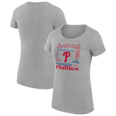 Philadelphia Phillies G-III 4Her by Carl Banks Women's Super-Slim Fit Lightweight Collage Team Graphic Crew Neck T-Shirt Near Me