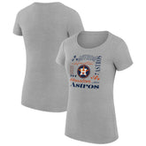 Houston Astros G-III 4Her by Carl Banks Women's Super-Slim Fit Lightweight Collage Team Graphic Crew Neck T-Shirt for sale