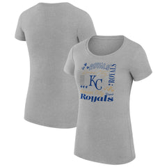 Kansas City Royals G-III 4Her by Carl Banks Women's Super-Slim Fit Lightweight Collage Team Graphic Crew Neck T-Shirt Sale