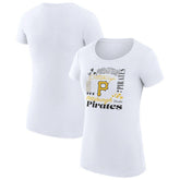 Pittsburgh Pirates G-III 4Her by Carl Banks Women's Super-Slim Fit Lightweight Collage Team Graphic Crew Neck T-Shirt Online