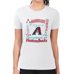 Arizona Diamondbacks G-III 4Her by Carl Banks Women's Super-Slim Fit Lightweight Collage Team Graphic Crew Neck T-Shirt Sale