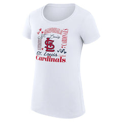 St. Louis Cardinals G-III 4Her by Carl Banks Women's Super-Slim Fit Lightweight Collage Team Graphic Crew Neck T-Shirt for sale