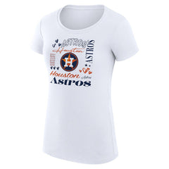 Houston Astros G-III 4Her by Carl Banks Women's Super-Slim Fit Lightweight Collage Team Graphic Crew Neck T-Shirt for sale