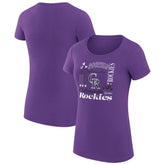 Colorado Rockies G-III 4Her by Carl Banks Women's Super-Slim Fit Lightweight Collage Team Graphic Crew Neck T-Shirt Online
