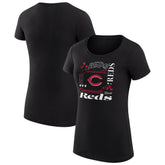 Cincinnati Reds G-III 4Her by Carl Banks Women's Super-Slim Fit Lightweight Collage Team Graphic Crew Neck T-Shirt for sale