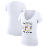 Pittsburgh Pirates G-III 4Her by Carl Banks Women's Super-Slim Fit Lightweight Collage Team Graphic V-Neck T-Shirt for sale