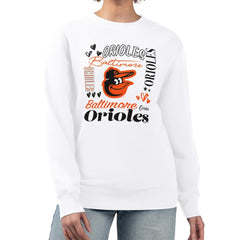 Baltimore Orioles G-III 4Her by Carl Banks Women's Collage Team Graphic Fleece Pullover Hoodie Lifestyle