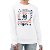Detroit Tigers G-III 4Her by Carl Banks Women's Collage Team Graphic Fleece Pullover Hoodie Clearance