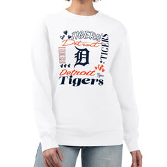 Detroit Tigers G-III 4Her by Carl Banks Women's Collage Team Graphic Fleece Pullover Hoodie Clearance