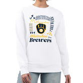 Milwaukee Brewers G-III 4Her by Carl Banks Women's Collage Team Graphic Fleece Pullover Hoodie Sale