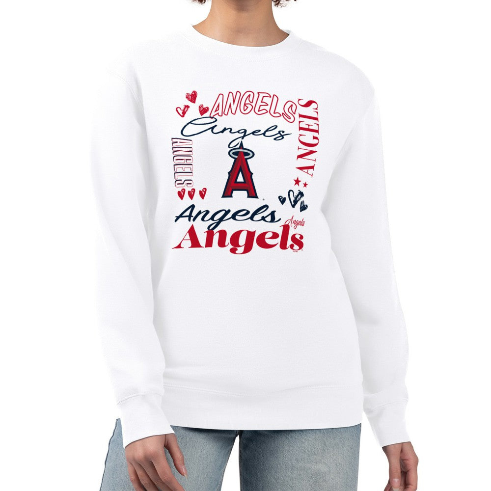 Los Angeles Angels G-III 4Her by Carl Banks Women's Collage Team Graphic Fleece Pullover Hoodie discount