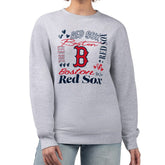 Boston Red Sox G-III 4Her by Carl Banks Women's Collage Team Graphic Fleece Pullover Hoodie On Sale