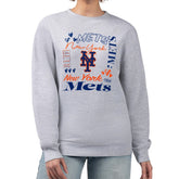 New York Mets G-III 4Her by Carl Banks Women's Collage Team Graphic Fleece Pullover Hoodie Sale