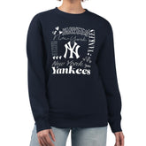New York Yankees G-III 4Her by Carl Banks Women's Collage Team Graphic Fleece Pullover Hoodie Clearance