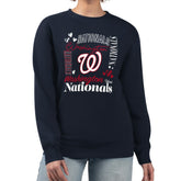 Washington Nationals G-III 4Her by Carl Banks Women's Collage Team Graphic Fleece Pullover Hoodie discount