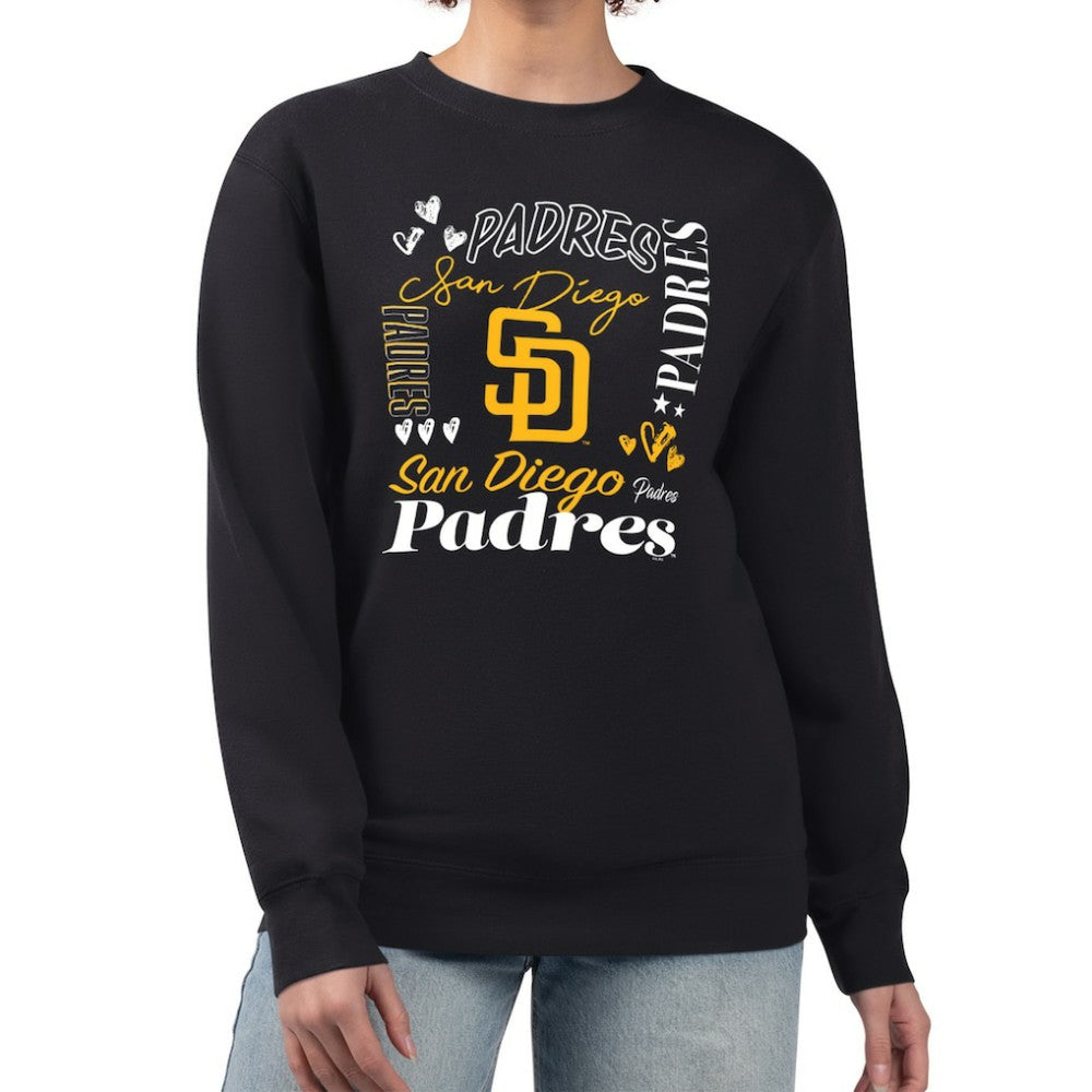 San Diego Padres G-III 4Her by Carl Banks Women's Collage Team Graphic Fleece Pullover Hoodie Clearance