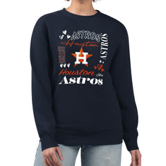 Houston Astros G-III 4Her by Carl Banks Women's Collage Team Graphic Fleece Pullover Hoodie On Sale