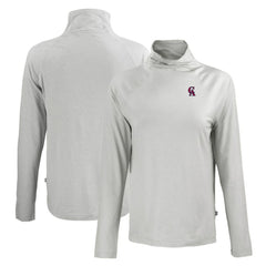California Angels Cutter & Buck Women's Cooperstown Collection Coastline Epic Comfort Eco Recycled Funnel Neck Raglan Pullover Top discount