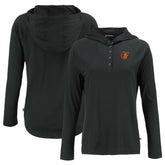 Baltimore Orioles Cutter & Buck Women's Coastline Epic Comfort Eco Recycled Hoodie Raglan Long Sleeve T-Shirt for sale