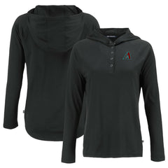 Arizona Diamondbacks Cutter & Buck Women's Coastline Epic Comfort Eco Recycled Hoodie Raglan Long Sleeve T-Shirt for sale