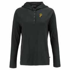 Pittsburgh Pirates Cutter & Buck Women's Coastline Epic Comfort Eco Recycled Hoodie Raglan Long Sleeve T-Shirt Online