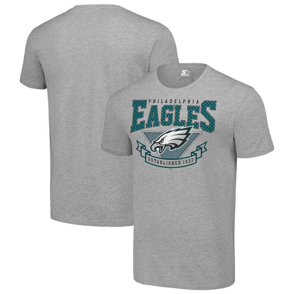 Philadelphia Eagles Starter 80s Inspired Team Logo T-Shirt Heather Gray - NFL