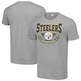 Pittsburgh Steelers Starter 80s Inspired Team Logo T-Shirt Heather Gray - NFL