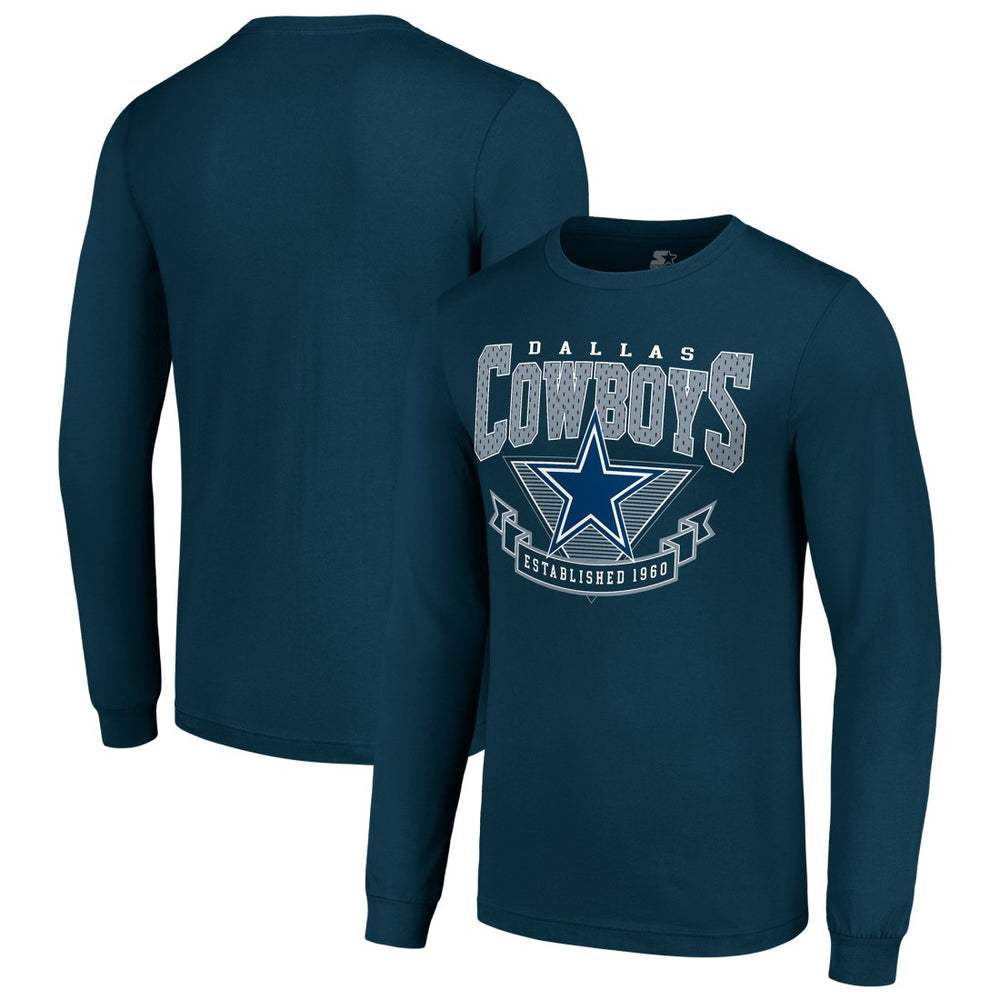 Dallas Cowboys Starter '80s Inspired Team Logo Long Sleeve T-Shirt Navy - NFL