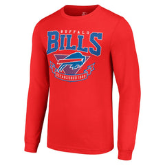 Buffalo Bills Starter '80s Inspired Team Logo Long Sleeve T-Shirt Red - NFL