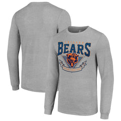 Chicago Bears Starter '80s Inspired Team Logo Long Sleeve T-Shirt Heather Gray - NFL