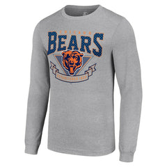 Chicago Bears Starter '80s Inspired Team Logo Long Sleeve T-Shirt Heather Gray - NFL