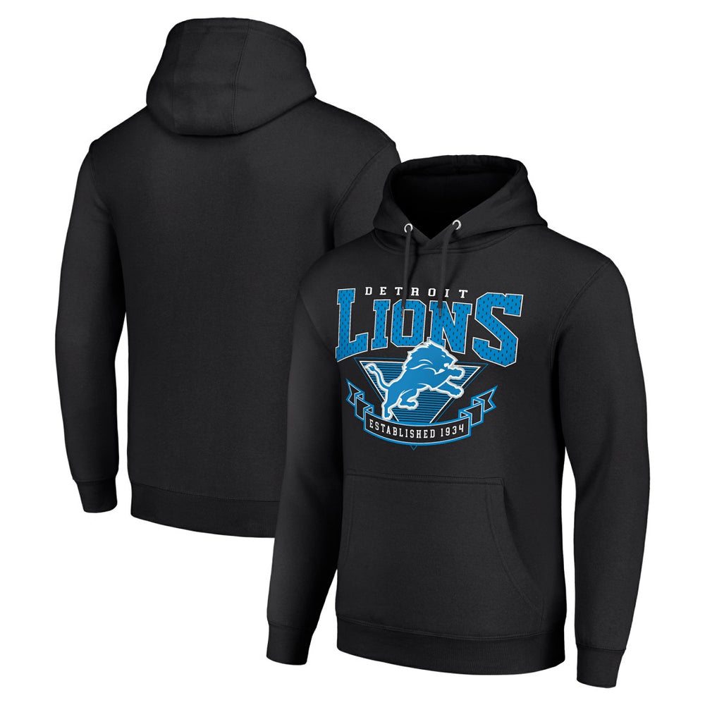Detroit Lions Starter ‘80s Inspired Pullover Hoodie Black - NFL