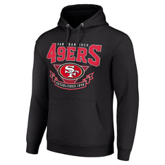 San Francisco 49ers Starter ‘80s Inspired Pullover Hoodie Black - NFL