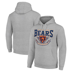 Chicago Bears Starter ‘80s Inspired Pullover Hoodie Heather Gray - NFL