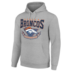 Denver Broncos Starter ‘80s Inspired Pullover Hoodie Heather Gray - NFL