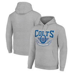 Indianapolis Colts Starter ‘80s Inspired Pullover Hoodie Heather Gray - NFL