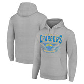 Los Angeles Chargers Starter ‘80s Inspired Pullover Hoodie Heather Gray - NFL